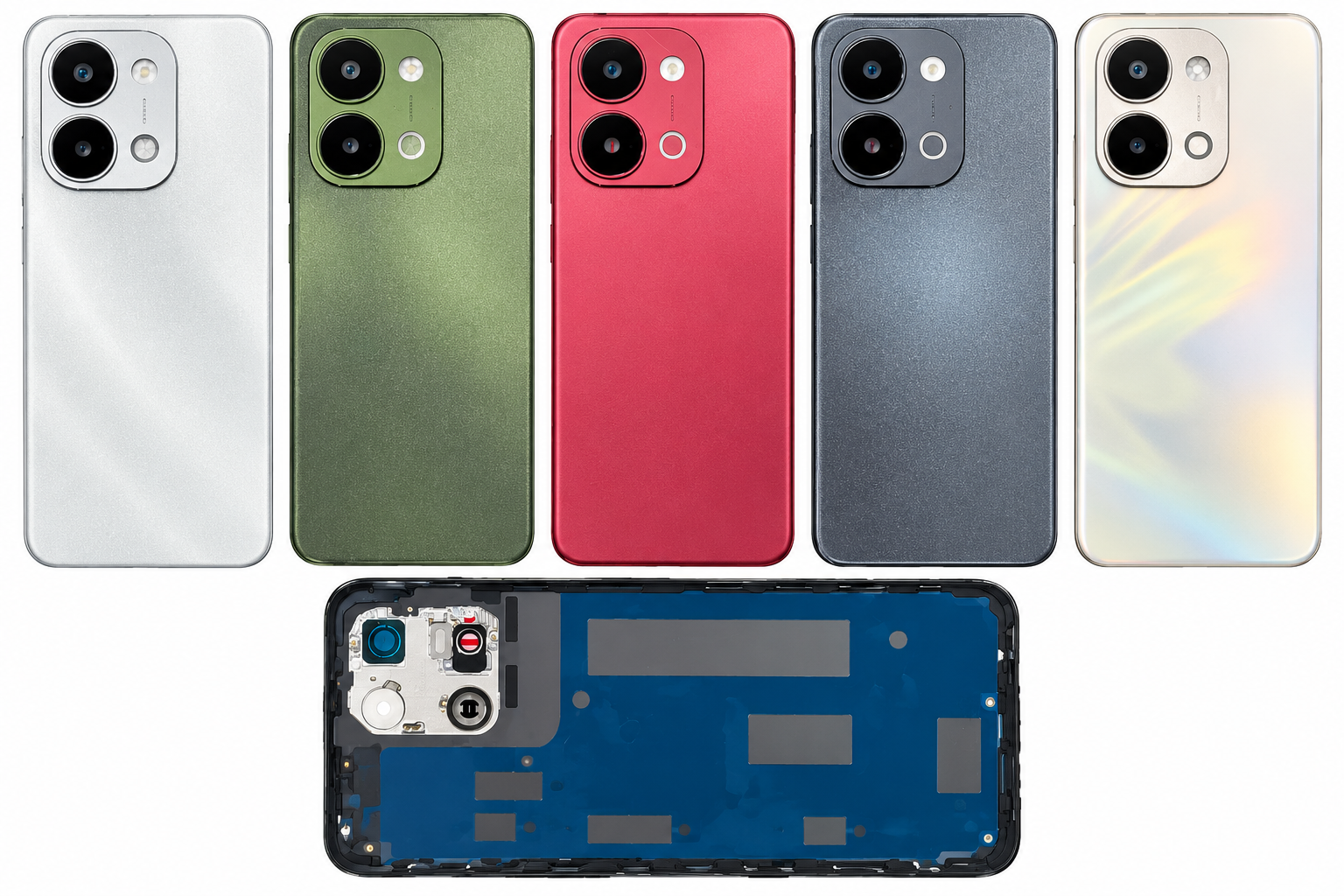 Compatible Replacement for Vivo Y51 Pro Back Panel – Silver, Green, Red, Black & White
